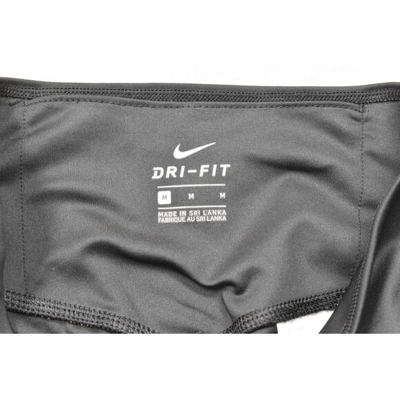 Nike Dri-FIT Women's Black Straight Leggings Pull On Solid Regular Size M Poly - Picture 8 of 8